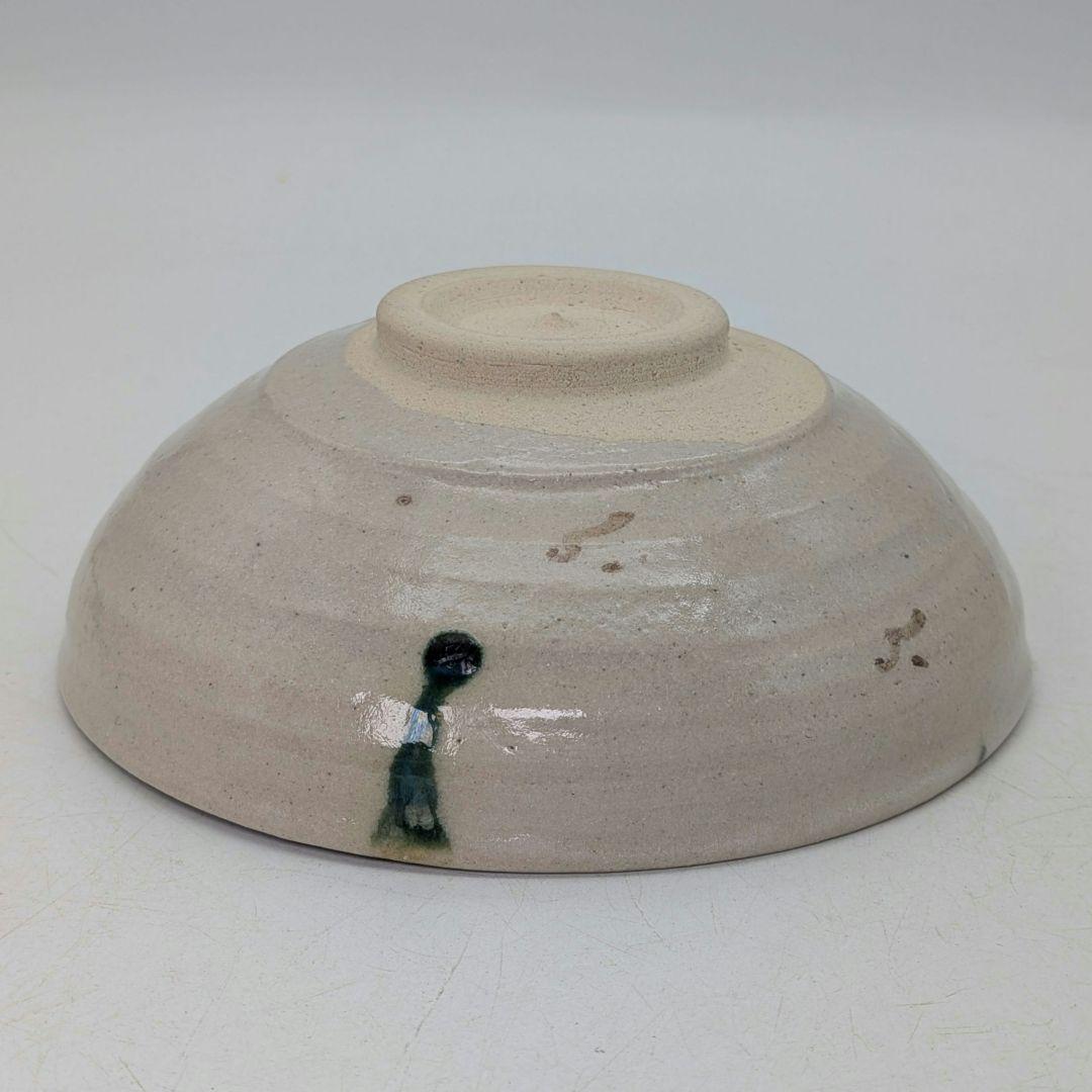 山月窯 川本了生 弥七田織部馬盥茶盌 共箱共布 美濃焼 抹茶碗 抹茶茶碗 茶道具