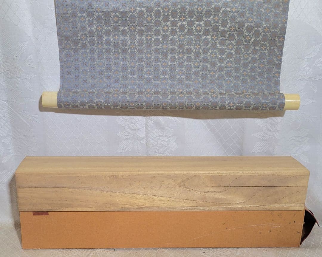 大谷光演(句佛)　俳句、鶏の図　俳画　掛け軸　合わせ箱　浄土真宗　書画、美術品