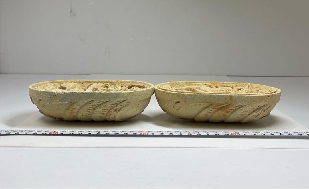 専用　古代中国　石製歓喜仏　木箱付　縦約16㎝　東Y7-0228①タトオ