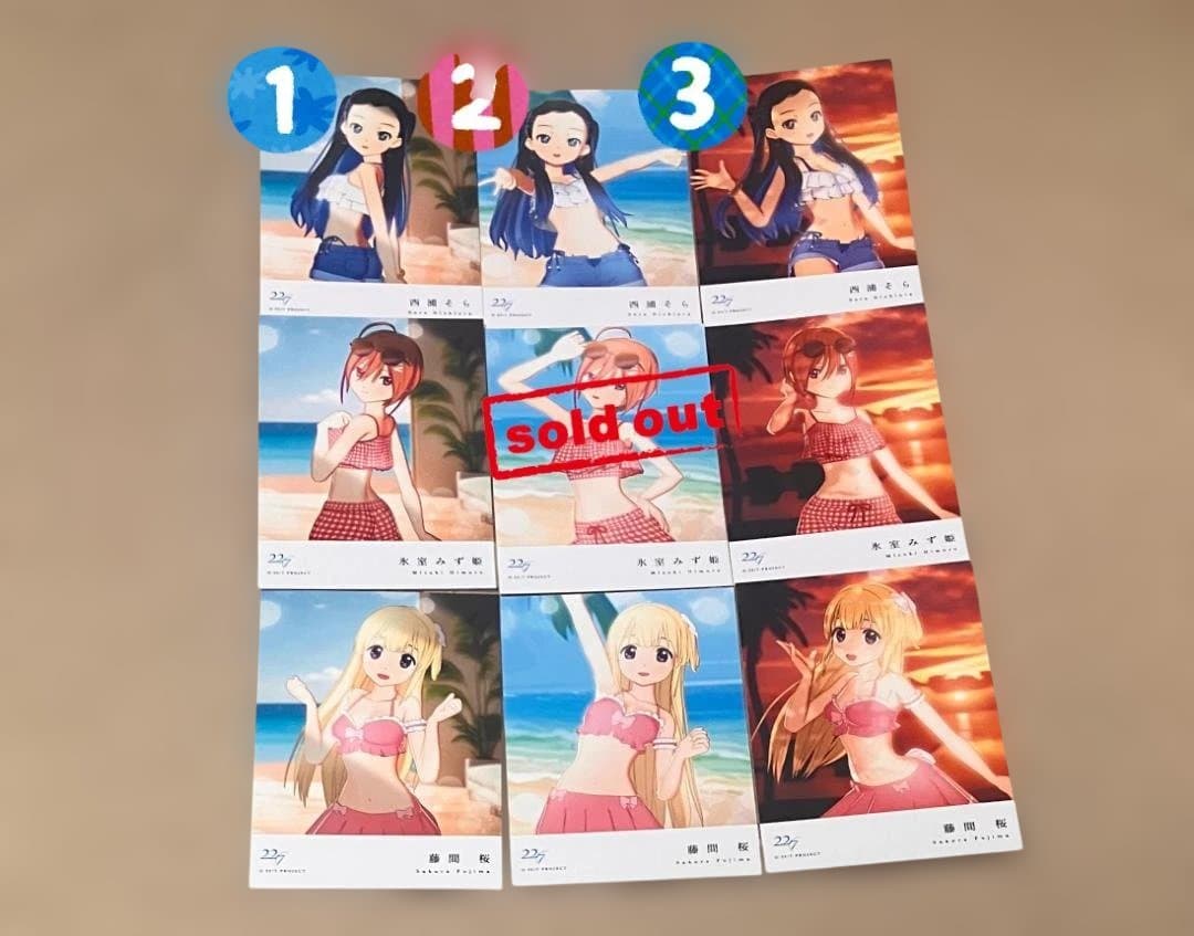 ナナニジ　22/7 ホロモデル（水着衣装）ソロブロマイド　バラ売り