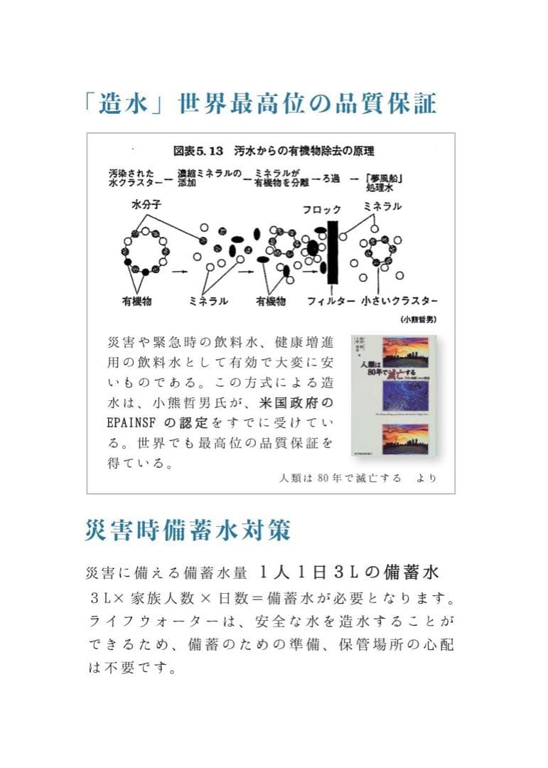 リピーター様限定ミネラル原液　50種類以上含有PFAS除去試験