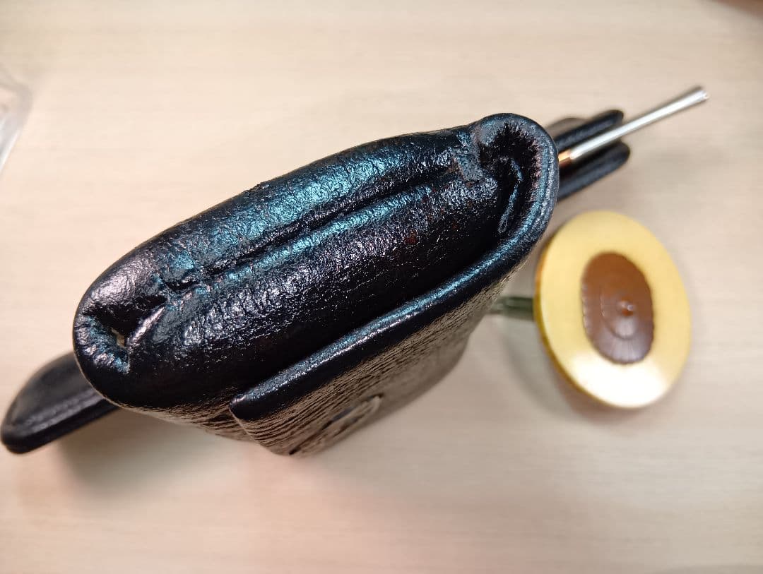 煙草入／天狗前金具／極上美品金工根付／２色煙管