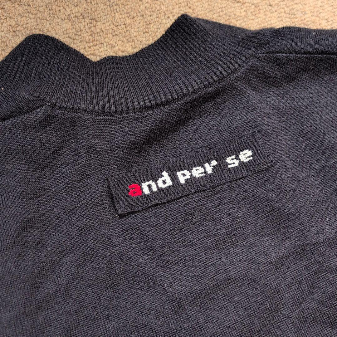 たけ 美品 アンパスィ 防寒仕様 ゴルフ サイズL 人気のネイビー紺