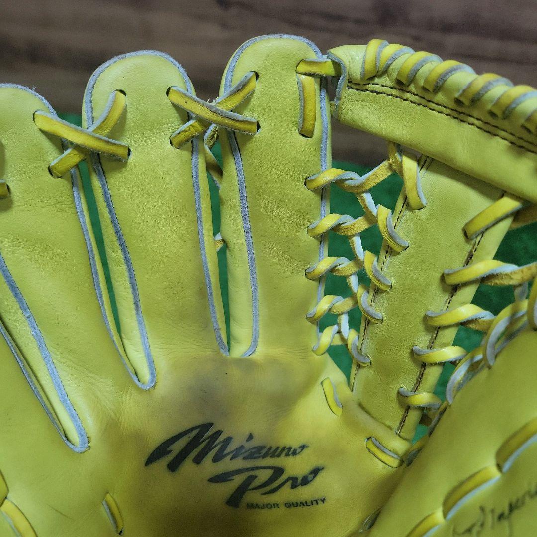 ミズノプロ 硬式外野手 グローブ 外野手用 日本製 イエロー グラブ
