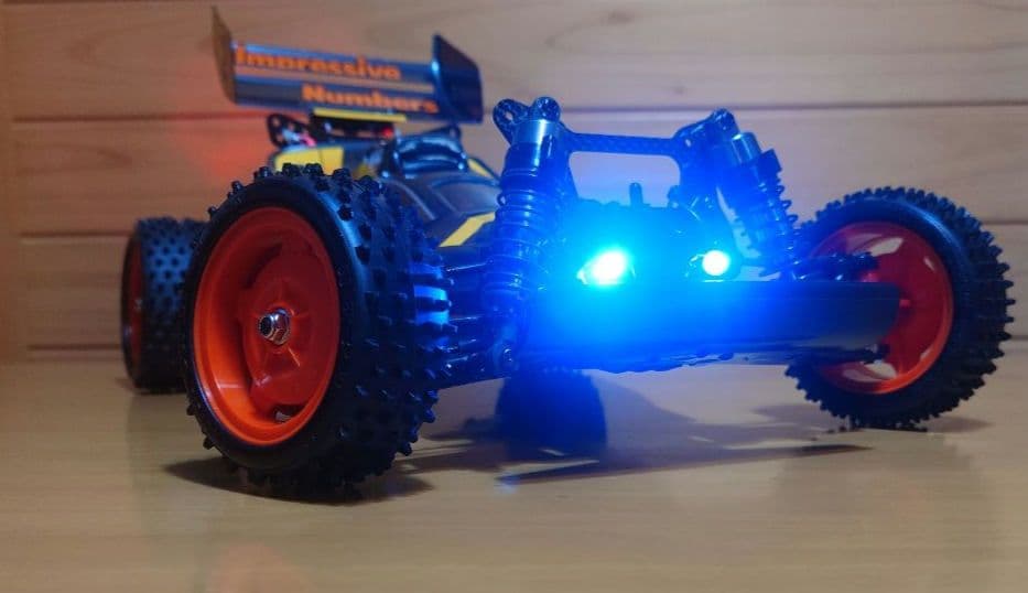 田宮トップフォースEVO.前後LEDライト付＆プロポバッテリー充電器完成品セット