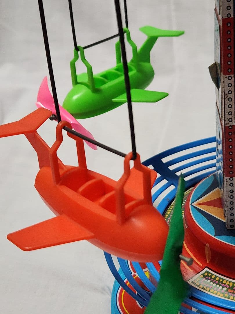 レトロ ブリキ玩具 日本製 メリーゴーランド ネジ式 ATCアサヒ玩具 動作品