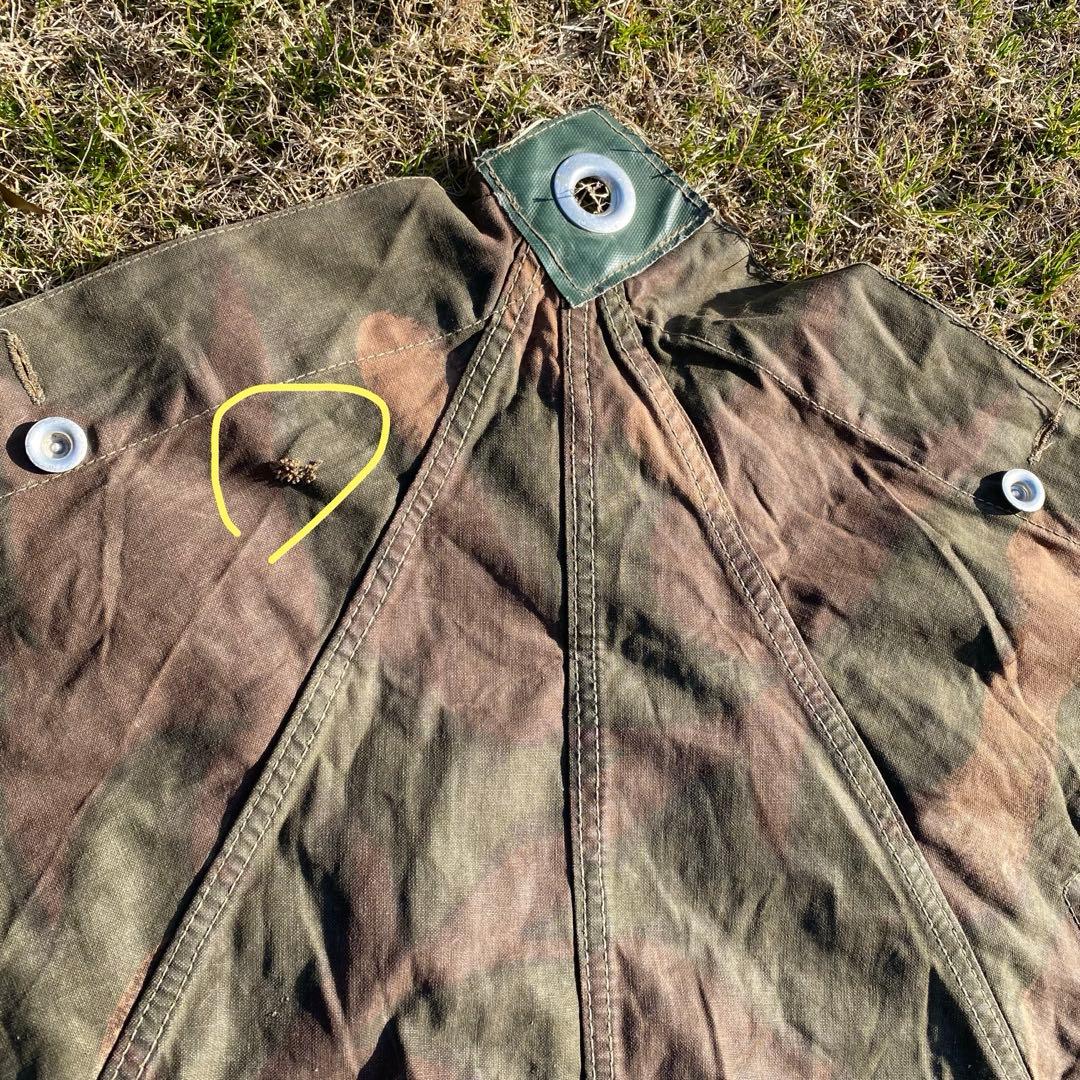 ハンガリー軍幕②　ポンチョ　２枚　ポール・ペグセット　 ワンポールテント