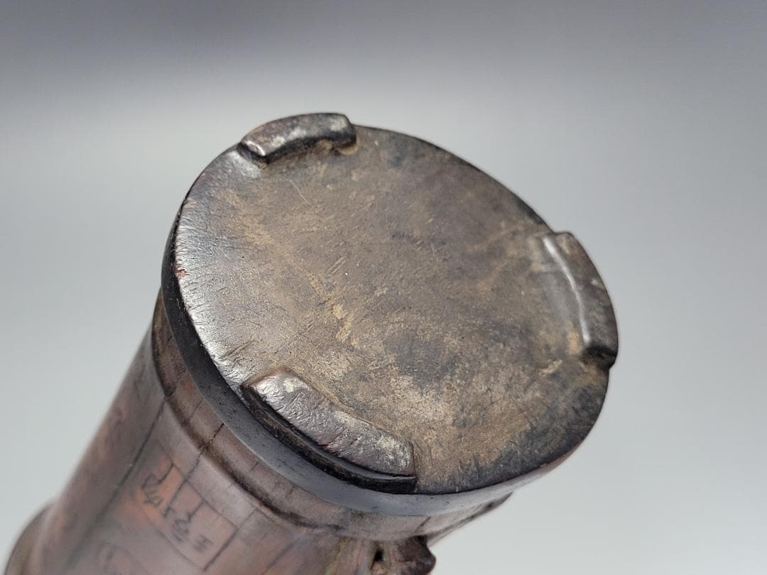 竹製 筆筒 明清時代 高さ約13.1cm