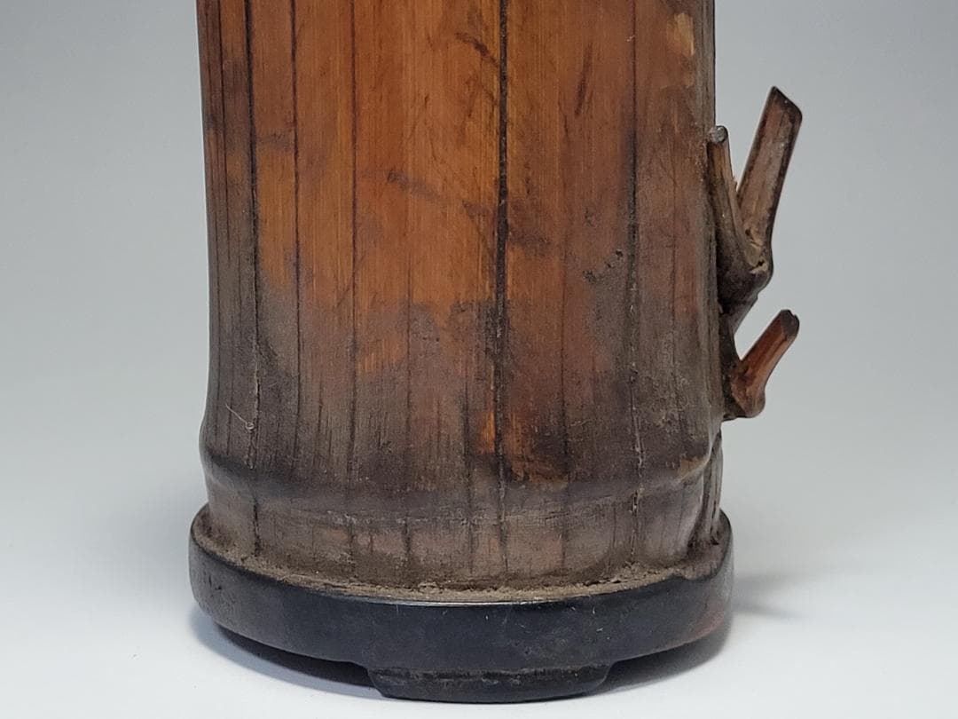 竹製 筆筒 明清時代 高さ約13.1cm