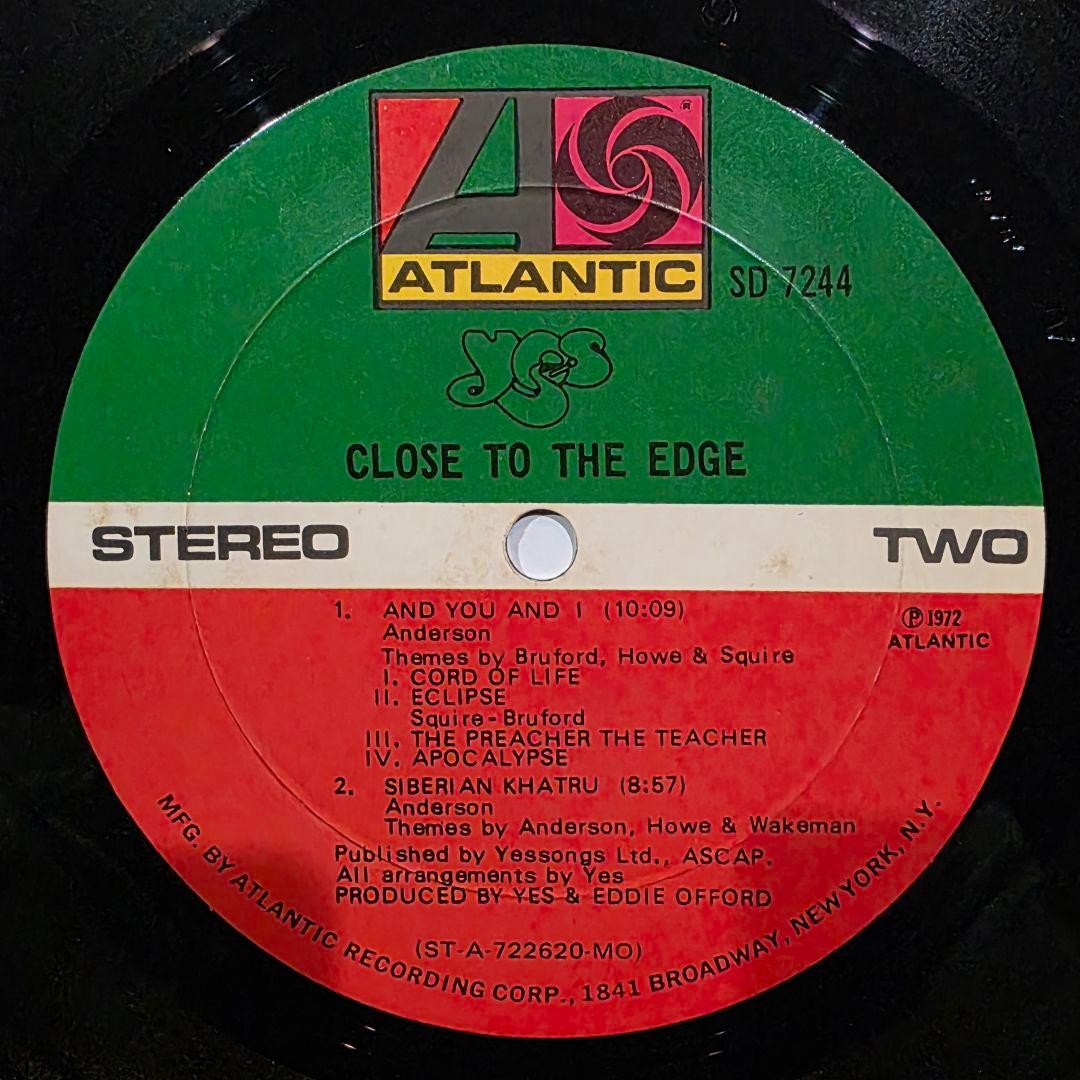希少高音質 イエス / Close To The Edge USオリジナル盤初期