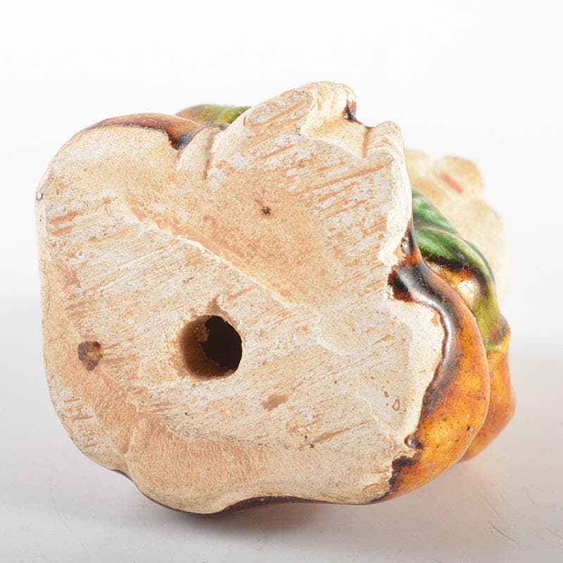 中国　唐三彩　陶人形　人物像　置物　時代箱　C　R7547