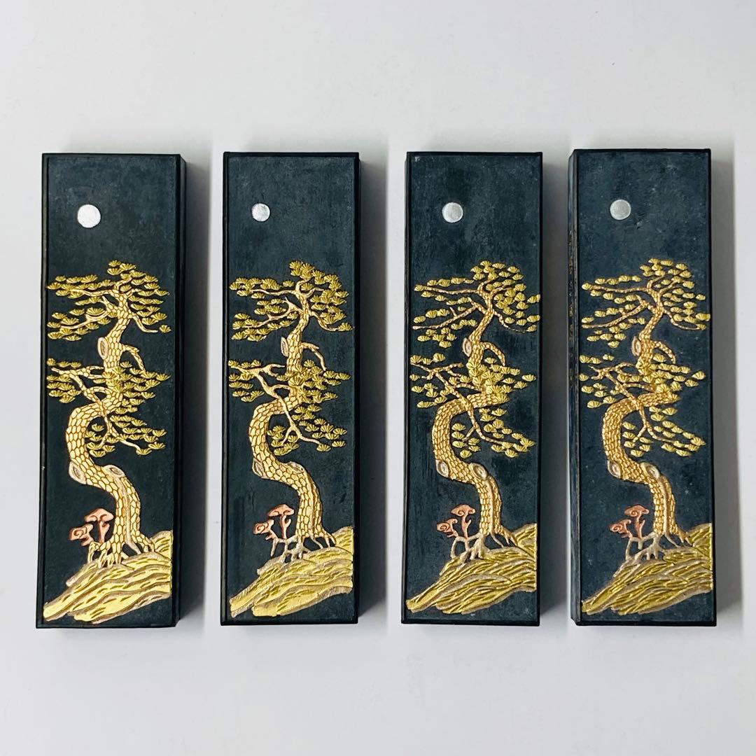 中国墨　最高級　黄山松煙　4本セット　安徽省　老胡開文