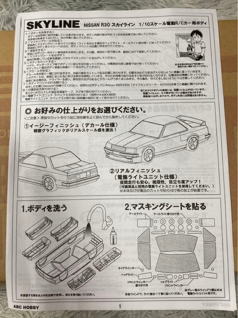 未使用 絶版品 ABCホビー スカイライン DR30 前期 1/10 西部警察