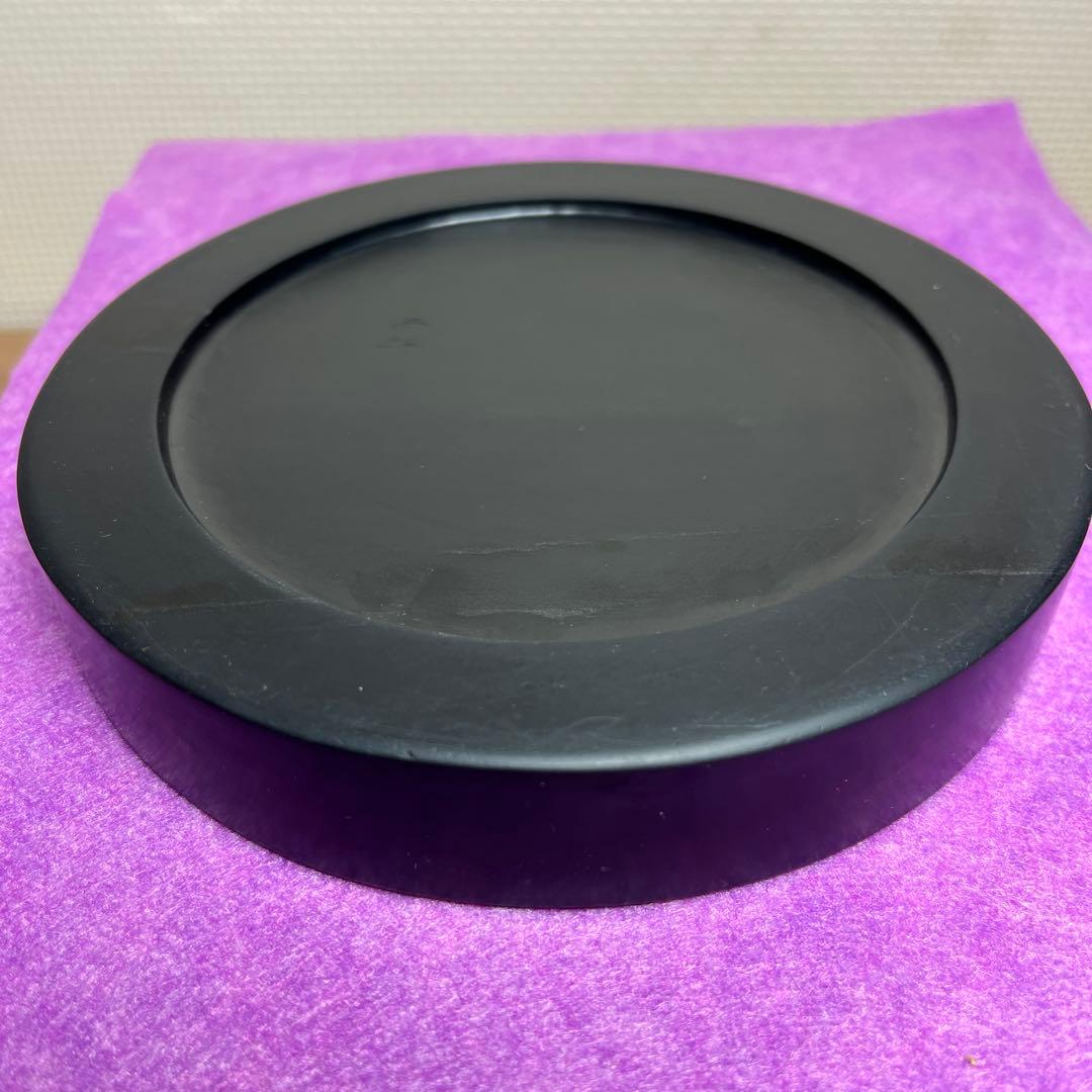 ⭕️雨端硯　五寸胴張丸硯　大型特殊研　直径150mm大　マニア
