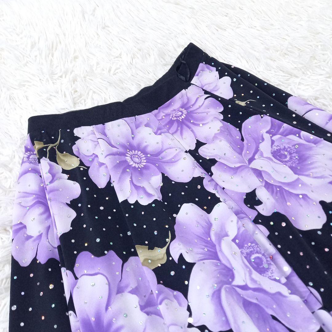 Sanline　サンリーヌ　社交ダンス　セットアップ　ドレス　スパンコール　薔薇