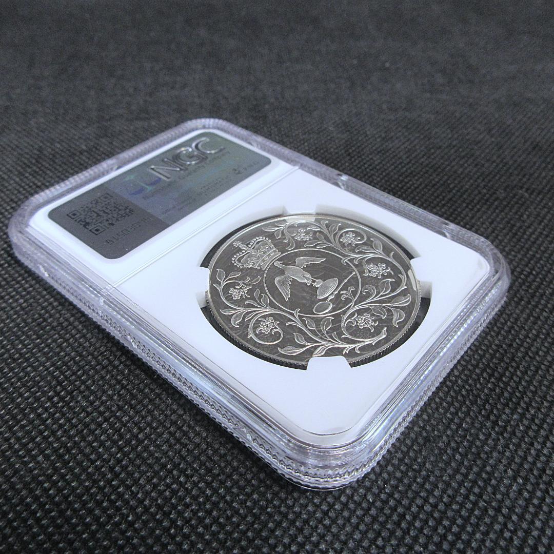 1977 イギリス 25ペンス銀貨 シルバージュビリー NGC 