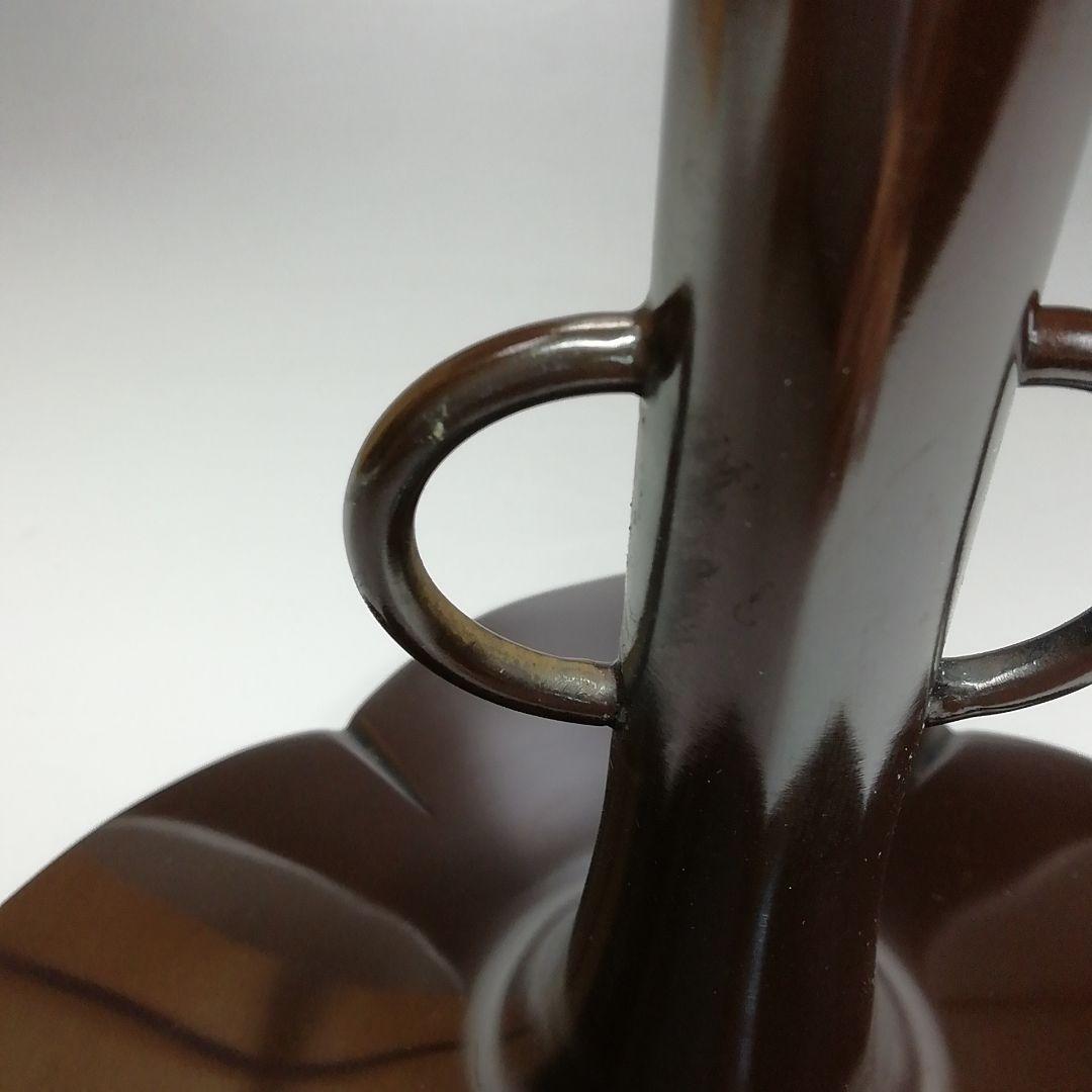 Ｓ４１２　花入　『唐銅　桔梗口　花入』『一ノ瀬宗也作』　共箱　花器