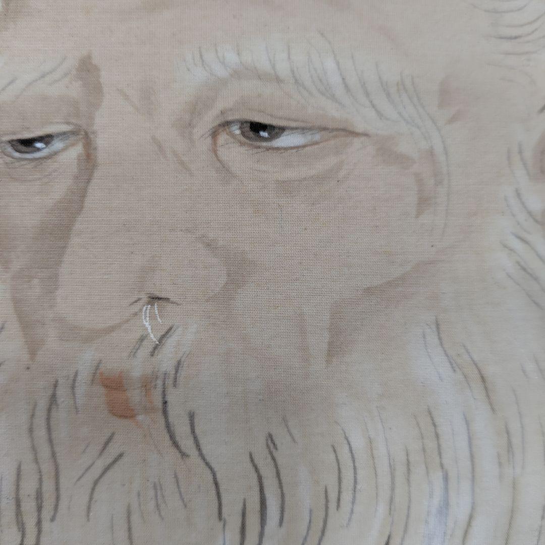 日本画家 尾竹國観 『寿老人』国観 掛け軸 絹本金泥仕様　真筆保証