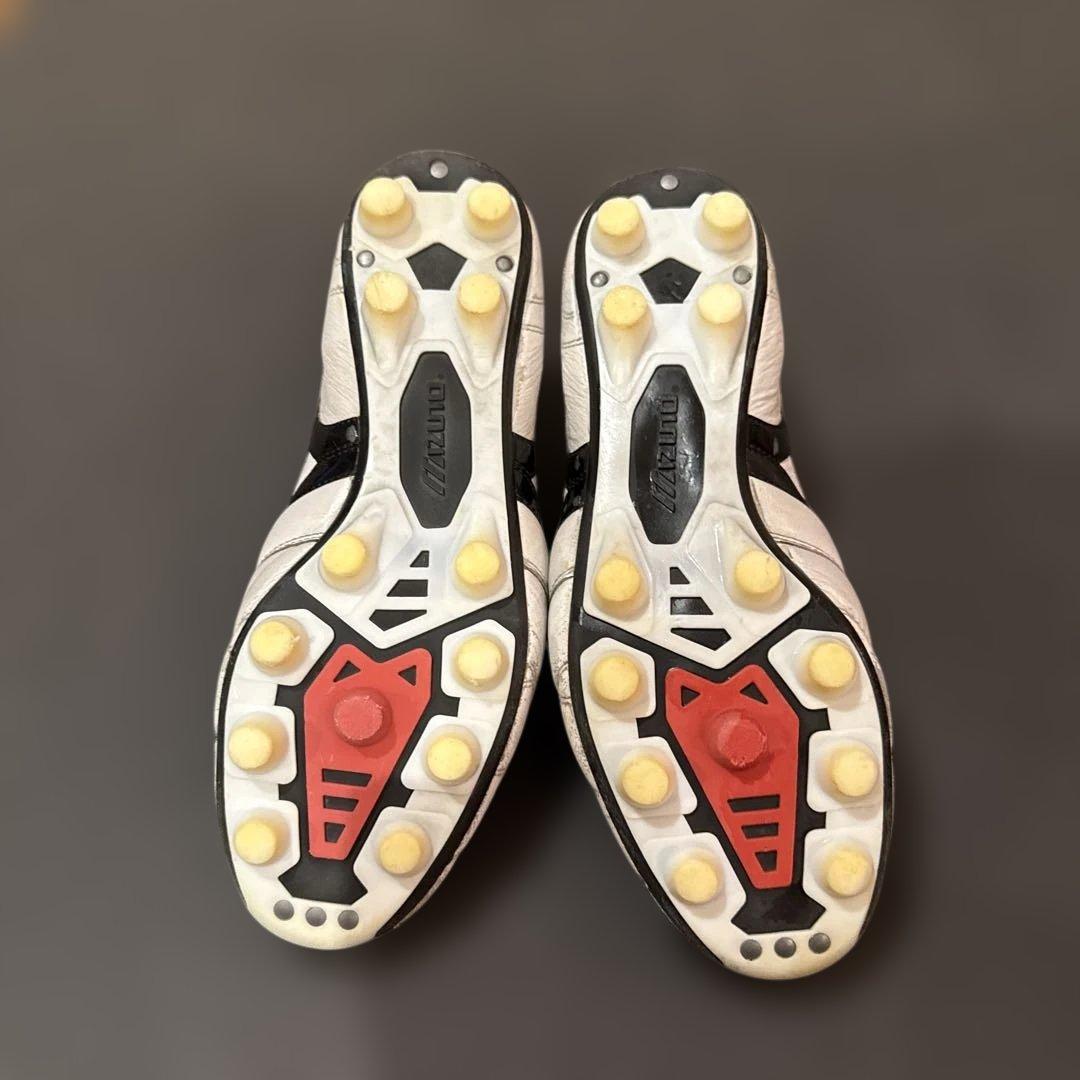 25cm Mizuno Morelia スパイクシューズ ホワイト/ブラック