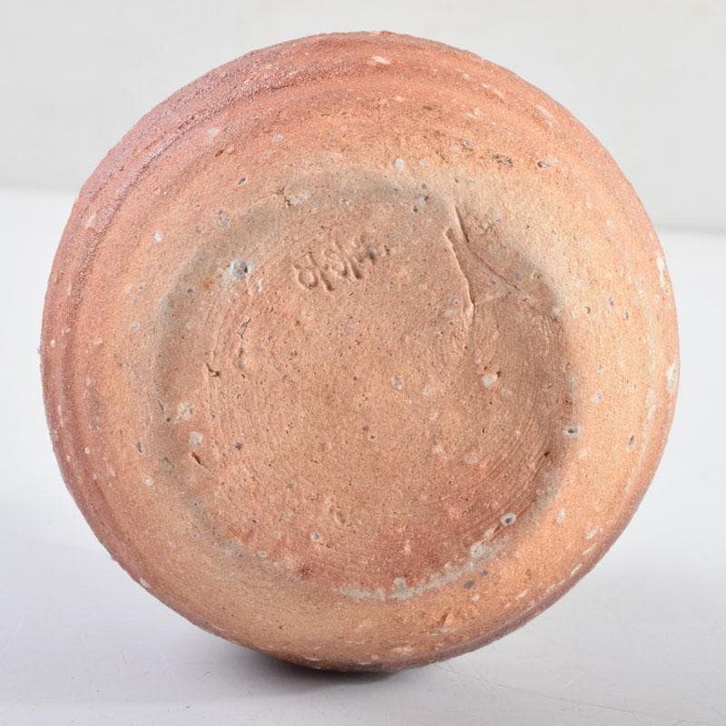 茶道具　信楽焼　上田寿方作　茶入　仕覆付　共箱　V　8952