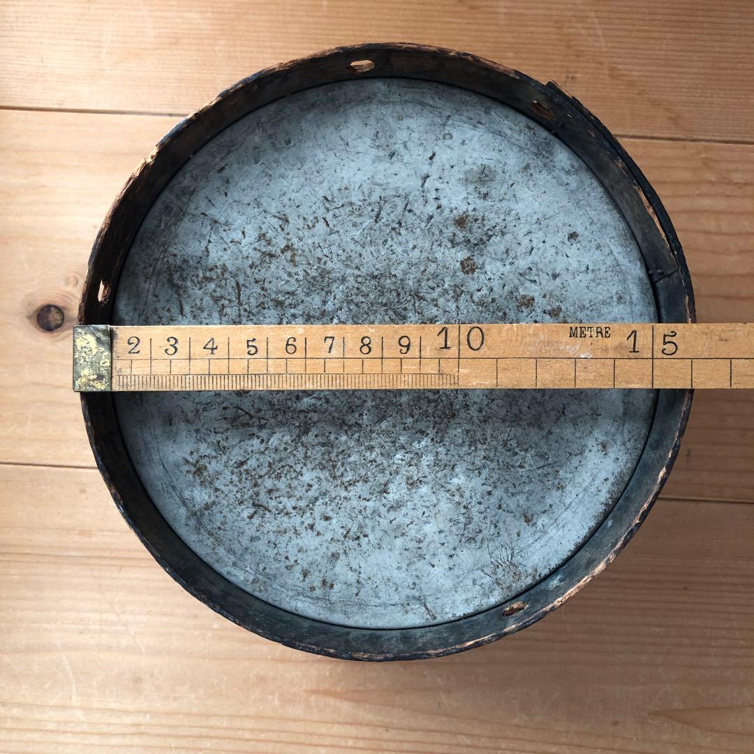 古い玩具の太鼓　木製　フランス　オブジェ　アート　蚤の市　古道具　no.153