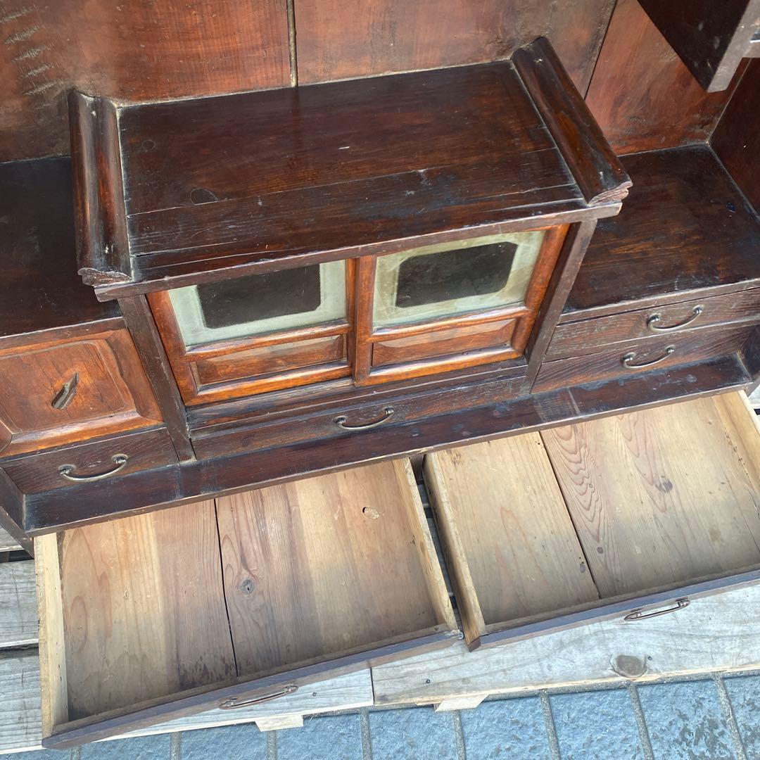 時代物 茶箪笥 水屋箪笥 骨董品 古家具 古民家 アンティーク家具 店舗什器