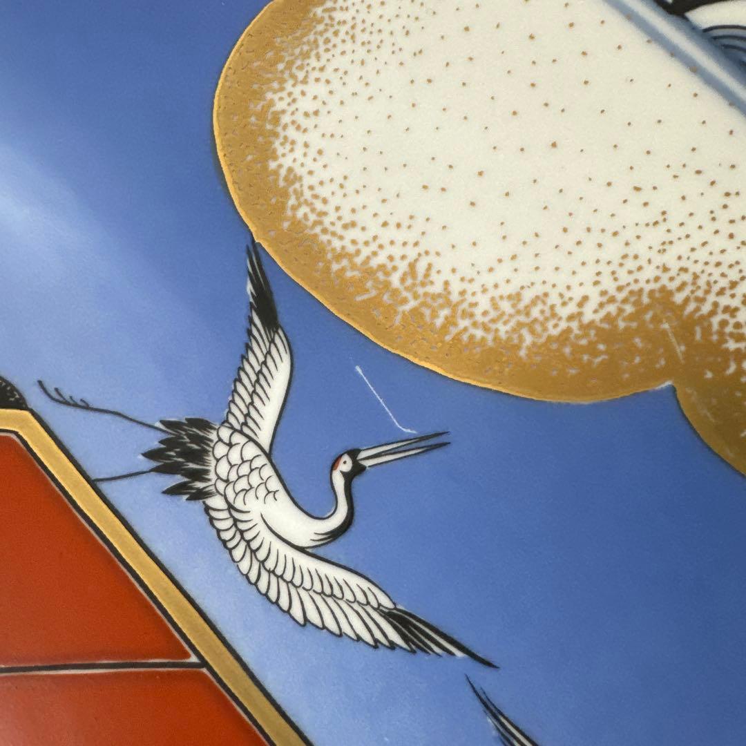 引き取り限定　神右衛門　染錦宝船絵　大皿　直径約98㎝　東な7-1220☆2F