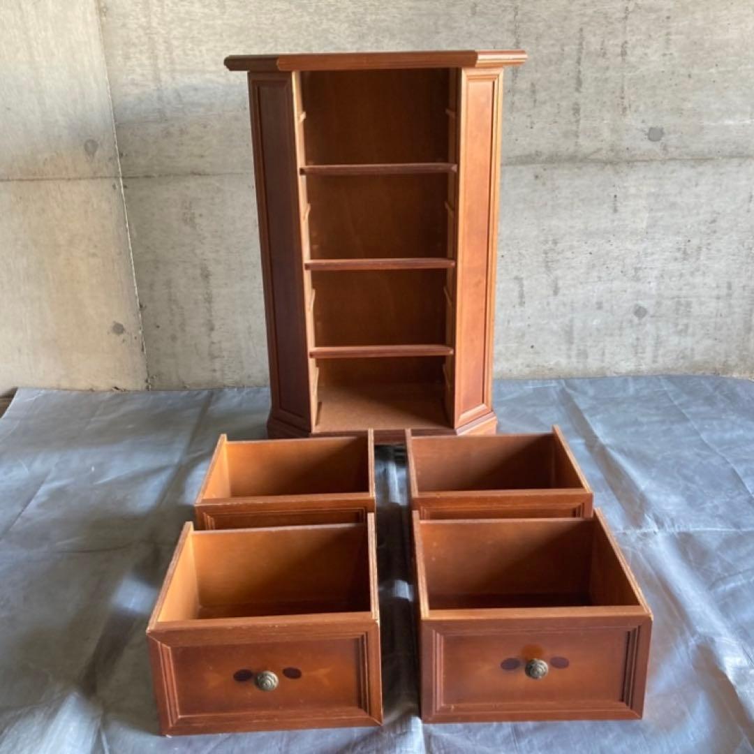 チェスト キャビネット カウンター 飾り台 置物台 木製 象嵌 家具 レトロ