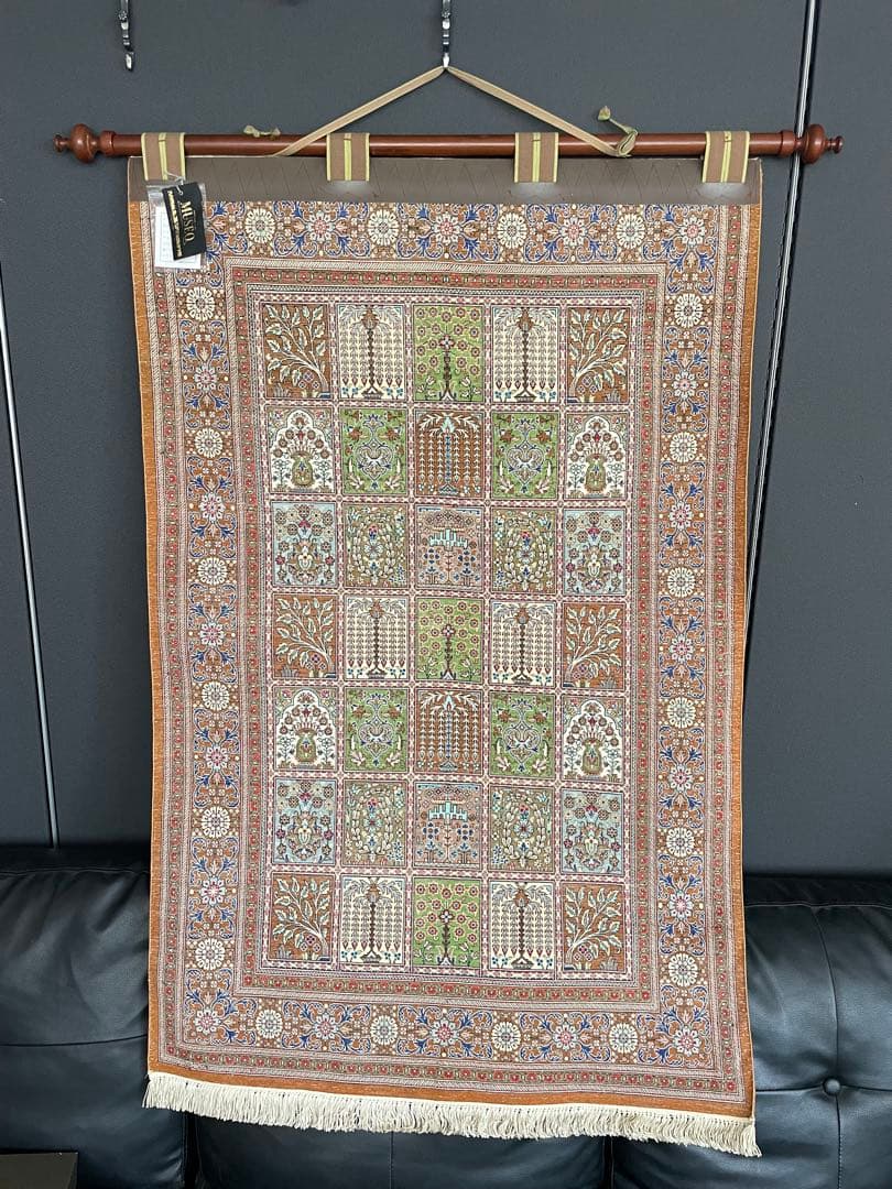 新品最高級　MUSEO社タグ付き　イラン　クムシルク　絹100% タペストリー