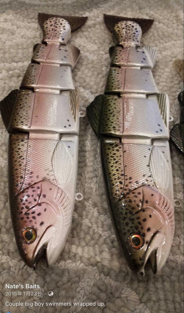 激レア Nate Bait 特注レインボートラウトベイト 12インチ