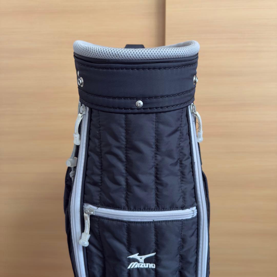 MIZUNO 軽量 キャディバッグ 5分割 ブラック フード付き レディース向け