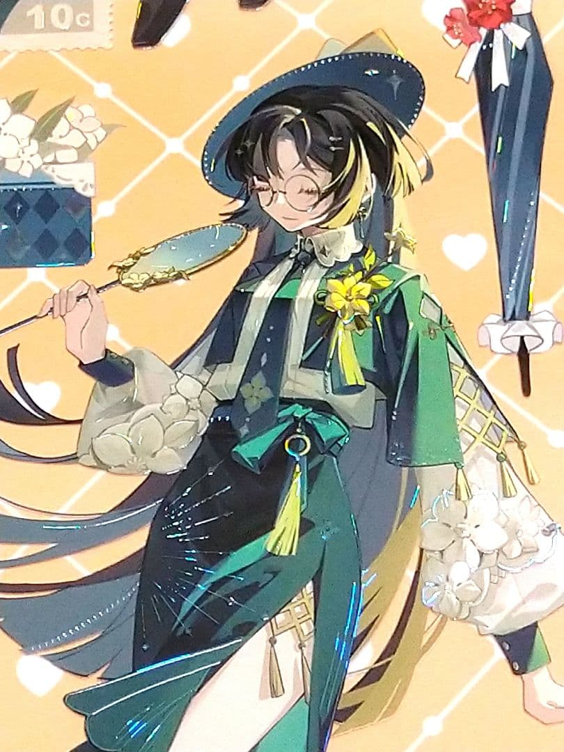 ✩のこり２✩J1026＃霁雨初晴(贝壳光)komos切り売り海外人物マステ女の子