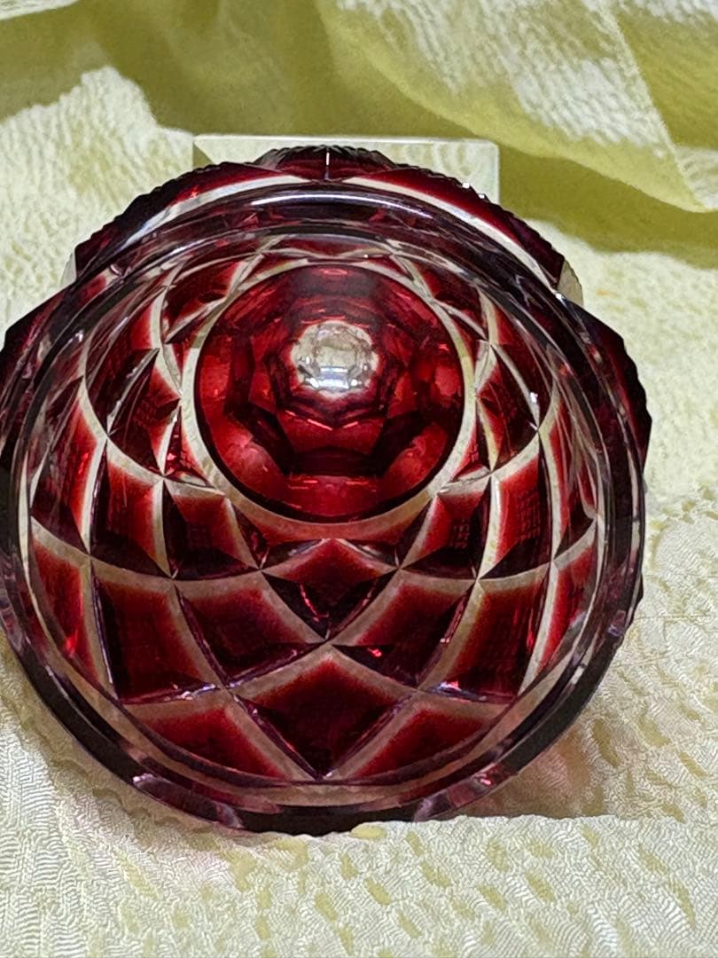 【希少】薩摩切子脚付杯 復元島津 ✨ガハハ本舗お宝倉庫市