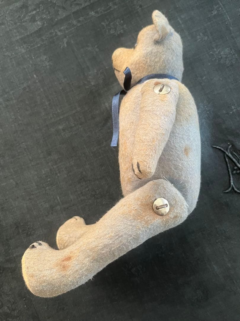 アンティークヴィンテージテディベア ぬいぐるみ陶器人形フランスレースボタンセット