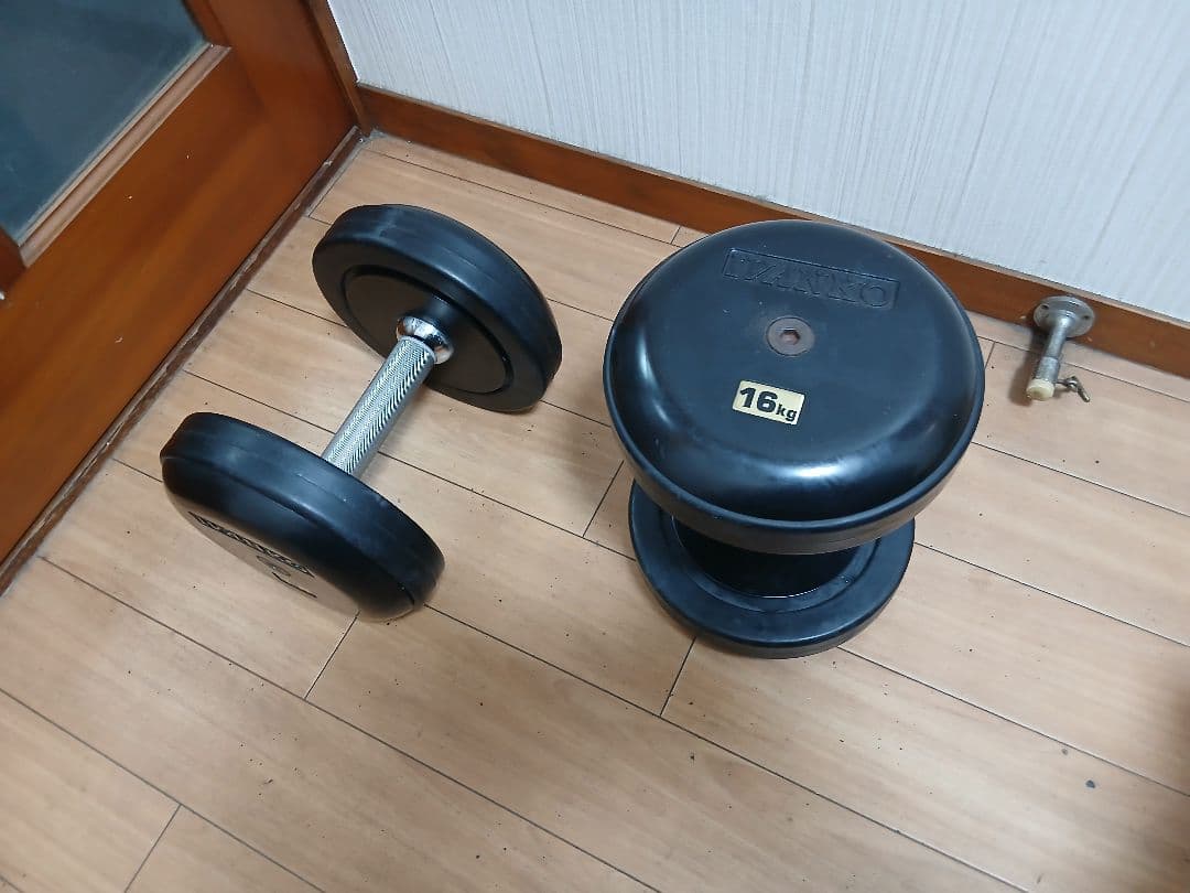 ②IVANKO(イヴァンコ) SDKR ダンベル(ラバー) 16kg x 1個