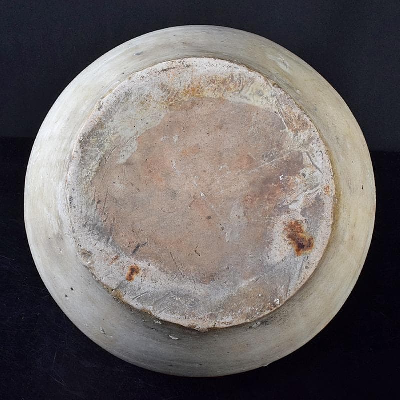 朝鮮美術　李朝　高麗白磁　染付　花文　壷　V　R7916B