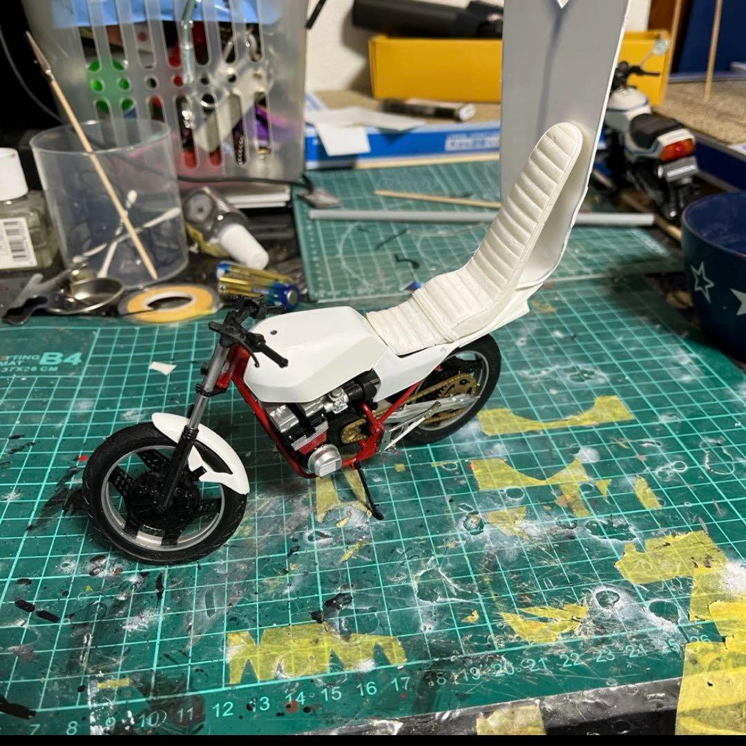 俺のマシン バイク プラモ 1/12 アオシマ CBX400F ジャンク