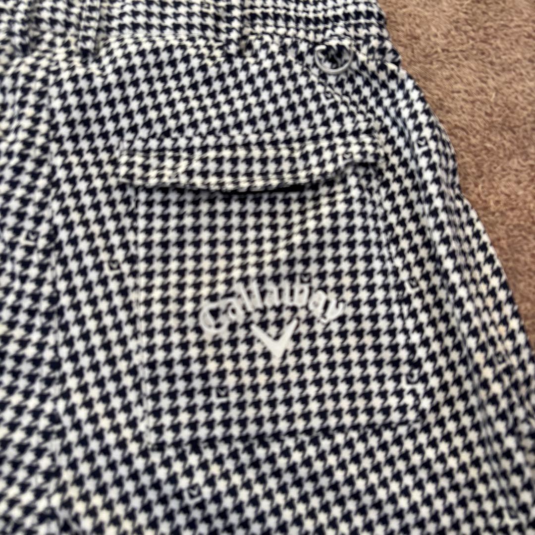 美品　キャロウェイ　レインコート　ジャケット　パンツ　千鳥格子　M ネイビー