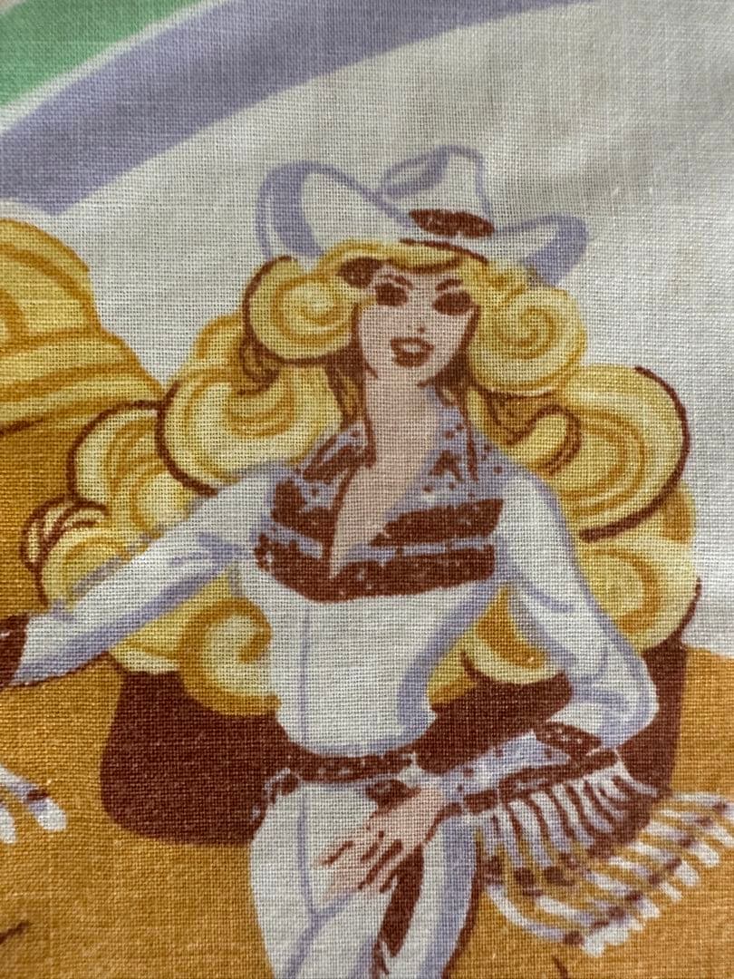 1981年バービーBarbieシーツ古着ヴィンテージ ナイルパーチ　ムチャチャ