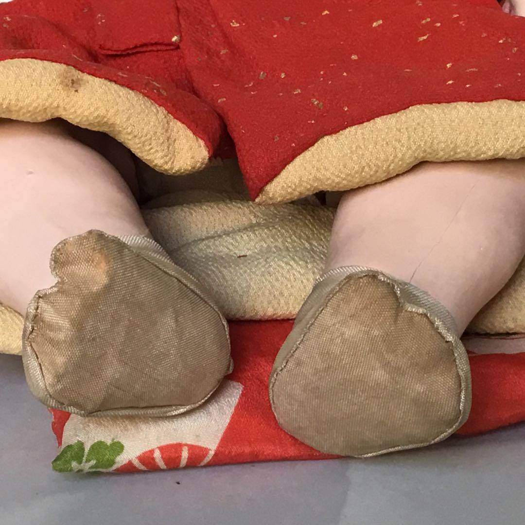 古い人形◆お座り人形◆紙箱入り 抱き人形 昭和レトロ 日本人形