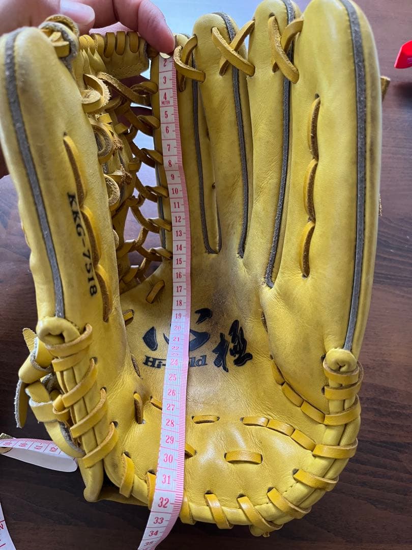 ハム太郎さん専用　ハイゴールド　イエロー レザー 軟式グローブ