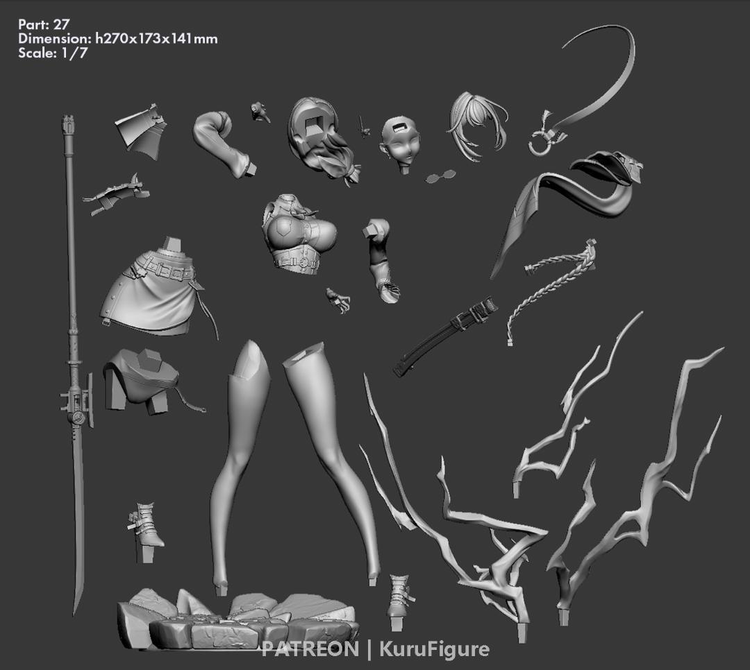 1/7　ガレージキット ゼンゼロ 月城柳 / 未塗装未組立