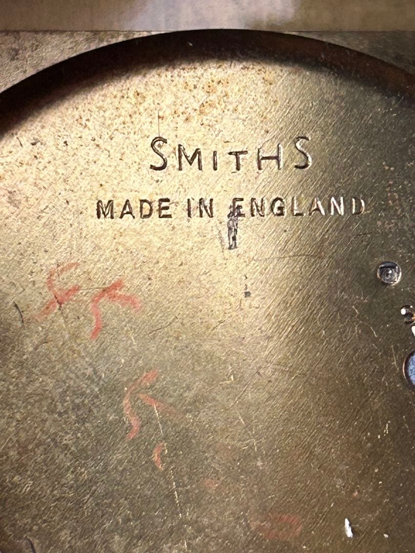 希少アンティーク置時計 Smiths（スミス）社製のヴィンテージ真鍮製　稼働
