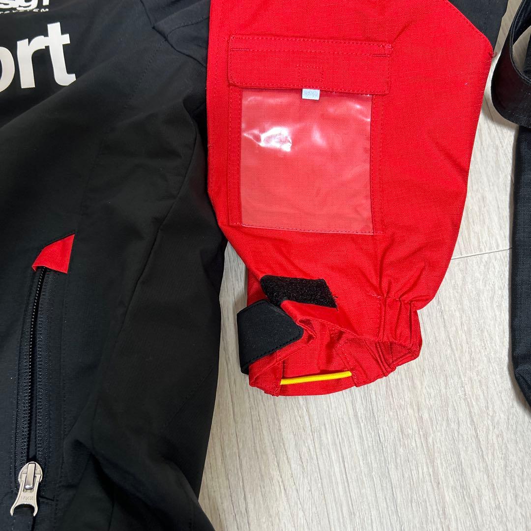 DESCENTE Move Sport 140 子ども用スキーウェア 黒/赤