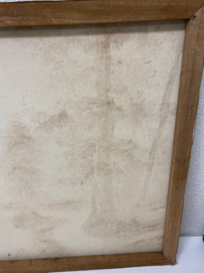 3-3302 風景画 油絵 絵画 油彩画 肉筆 美術 アンティーク　額縁無　油彩