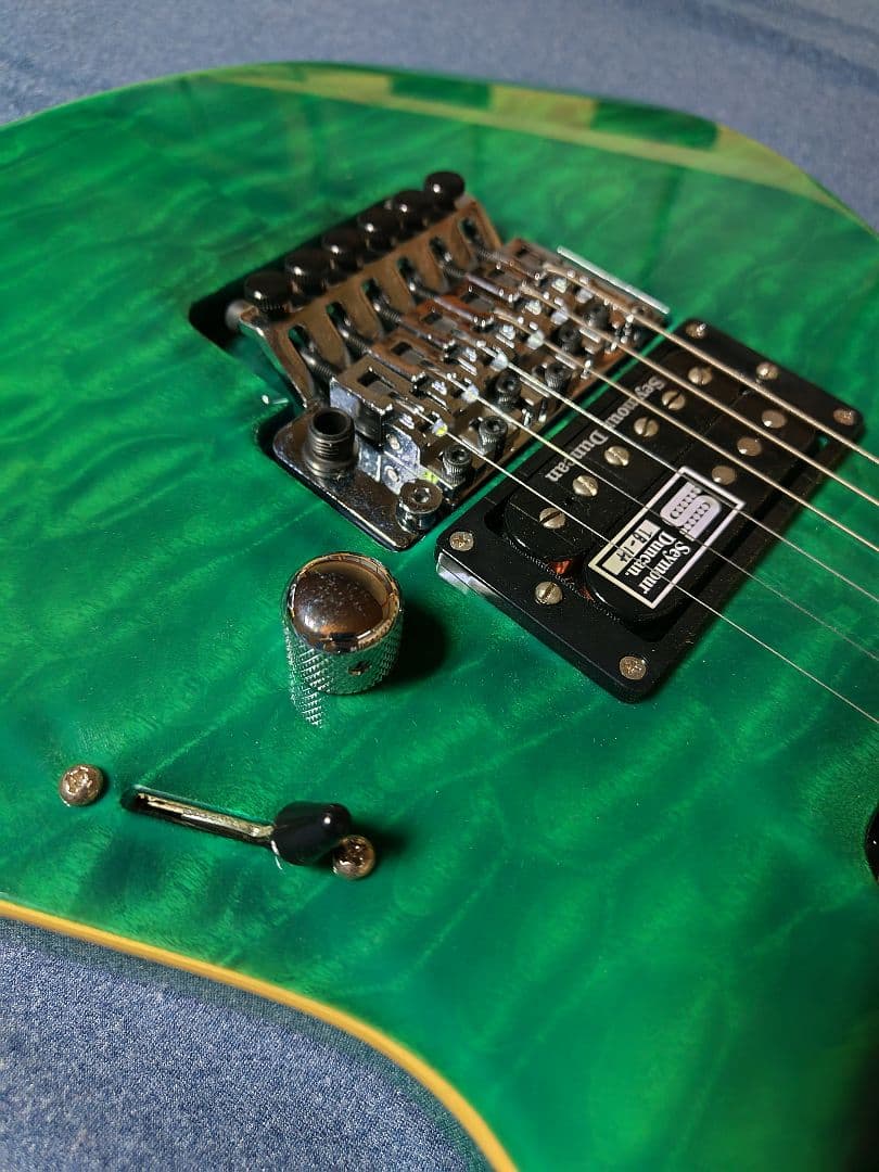 ギター ESP edwars e-mv-125fr Turquoise green