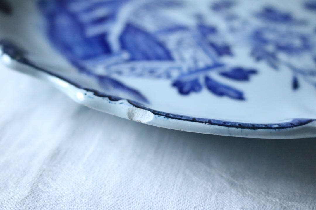 フランス　アンティーク　creil montereau ペールブルー　オランダ