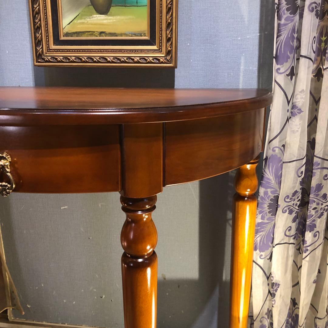 MMsale ヴィンテージ ハーフラウンドアクセントコンソールキャビネット