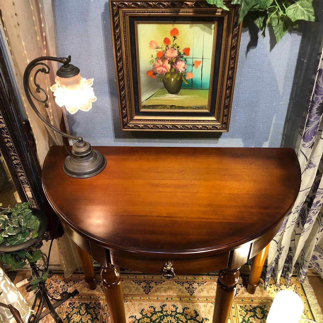 MMsale ヴィンテージ ハーフラウンドアクセントコンソールキャビネット