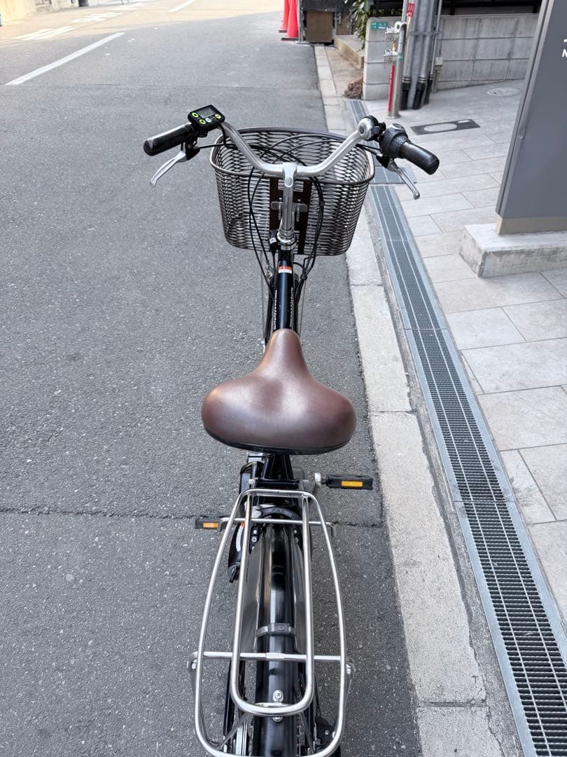大阪府　ヤマハ　電動アシスト自転車 黒 バスケット付き